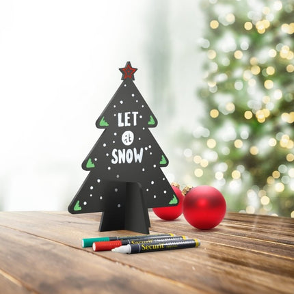 Securit® 20 Festive 3D Table Chalkboards (Tree & Deer) + Gold & Silver Markers Christmas Table Set | Hospitality Trade Pack - hospitality