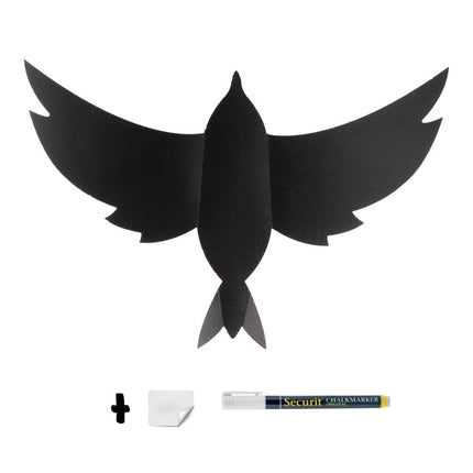 Securit 3D Bird Wall Chalkboards Black 14 X 21.6 X 1 Cm Pack Of 10 - hospitality