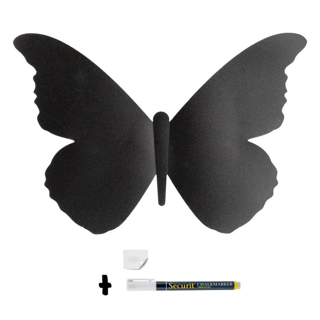 Securit 3D Butterfly Chalkboard Silhouette Black 14.6 X 21.9 X 1 cm Pack of 10 - hospitality