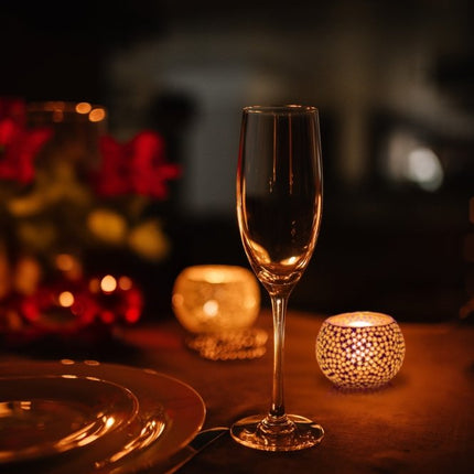 Securit® 72 Rechargeable LED Tea Lights + 24 Corsica Black & Gold Holders + 10 3D Trees + 10 3D Reindeer Christmas Candlelight Deluxe Set | Hospitality Trade Pack - hospitality