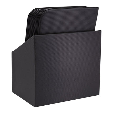 Securit® A4 Essential Menu Holder Box Set 10 pcs – Black 27,5x34,5x19,5cm – Pack of 2 | Restaurant Menu Covers - hospitality