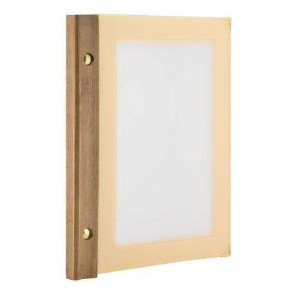Securit® A5 Wood Menu Holder in Beige 20,5x23,5x1,5cm – Pack of 10 | Restaurant Menu Covers - hospitality