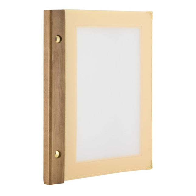 Securit® A5 Wood Menu Holder in Beige 20,5x23,5x1,5cm – Pack of 10 | Restaurant Menu Covers - hospitality