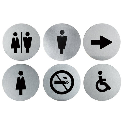Securit Accessories Door Signs Stainless Steel 10x10x1.2cm Pack Of 2 - hospitality