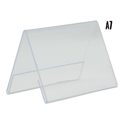 Securit Acrylic Poster Frames A Shaped Transparent 7.5x10.5x6.5 cm Pack of 12 - hospitality
