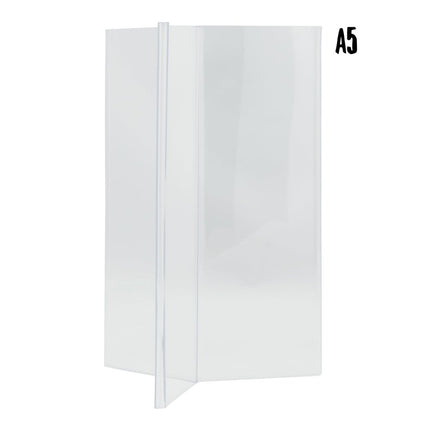 Securit Acrylic Poster Frames Transparent Y Shaped A5 Pack 6 - hospitality