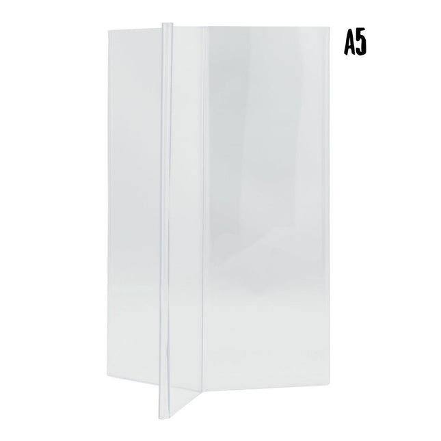Securit Acrylic Poster Frames Transparent Y Shaped A5 Pack 6 - hospitality