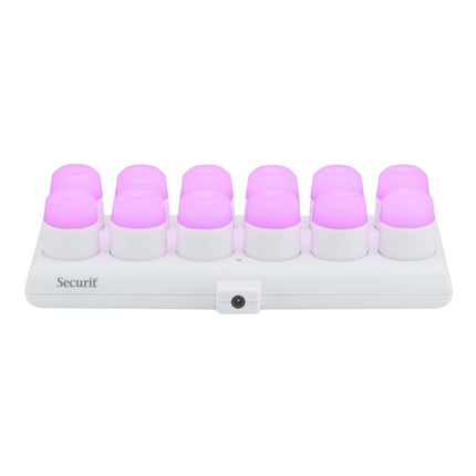 Securit® Amsterdam Rechargeable Tea Lights RGB + Warm White (6 Sets of 12) + 4 Replacement Tea Lights Lighting Set | Hospitality Trade Pack - hospitality