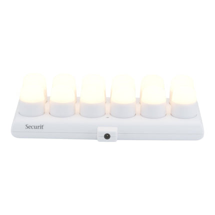 Securit® Amsterdam Rechargeable Tea Lights Warm White (6 Sets of 12) + 4 Replacement Tea Lights Lighting Set | Hospitality Trade Pack - hospitality