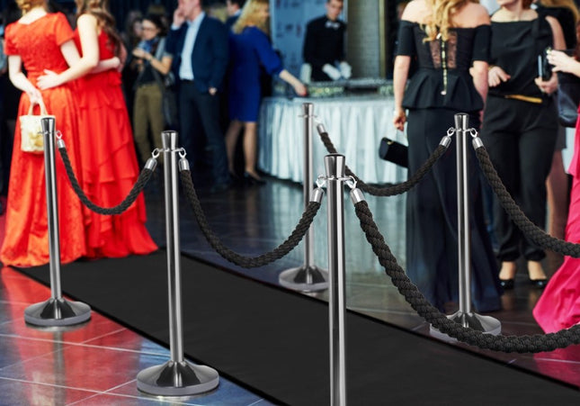 Securit® Anti-Slip Carpet in Black 4 meters 90x400x0,7cm | Queue & Entrance Control - hospitality