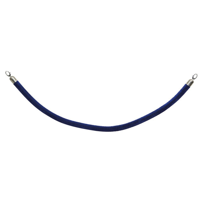 Securit Barriers Systems Classic Ropes Blue Velvet Rope Chrome Ends Pack Of 5 - hospitality