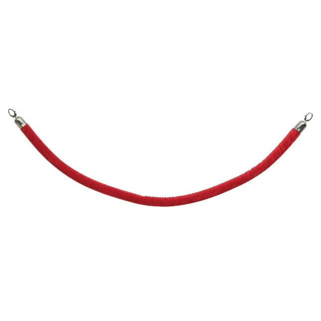 Securit Barriers Systems Classic Ropes Red Velvet Rope Pack of 5 150cm - hospitality