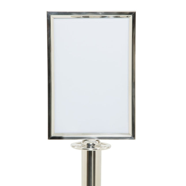Securit Barriers Systems Classic Sign Chrome Frame 34,3x21,5x2,1 cm Pack Of 5 - hospitality