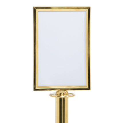 Securit Barriers Systems Classic Sign Gold Pack of 5 - hospitality