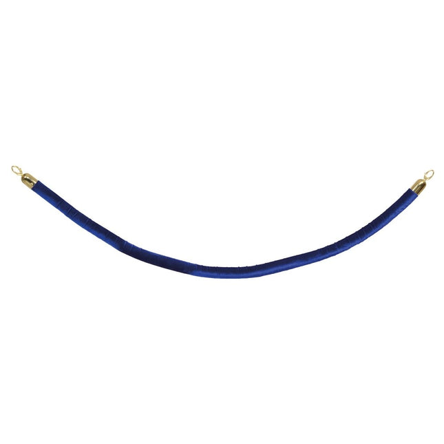 Securit Barriers Systems Classic Velvet Ropes Blue Gold Ends Pack Of 5 - hospitality