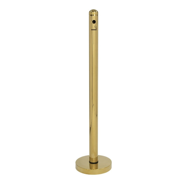 Securit Barriers Systems Gold Smoke Pole 104 By 25 By 25 Cm Free Standing - hospitality