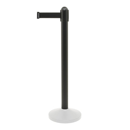 Securit Barriers Systems Retractable Coated Black Pole 95x6.4x6.4cm - hospitality