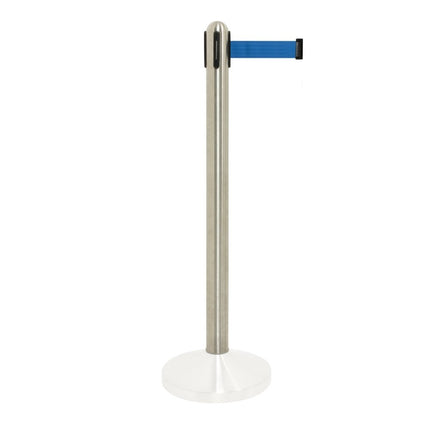 Securit Barriers Systems Retractable Stainless Steel 96x7x7cm Blue Tape - hospitality