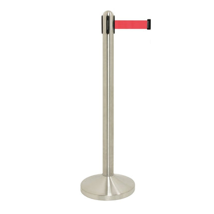 Securit Barriers Systems Retractable Stainless Steel With Red Nylon Tape - hospitality