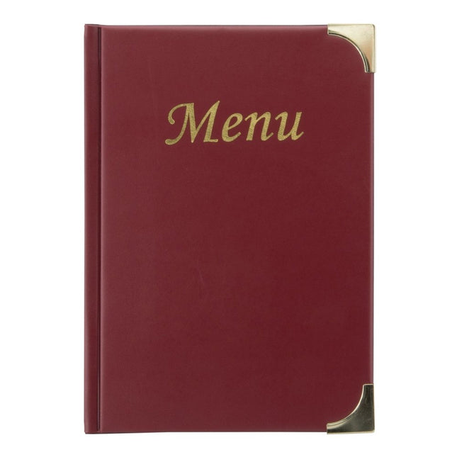 Securit Basic Menu Holders Wine Red 23.5x16.5x0.8 cm Pack of 10 A5 - hospitality