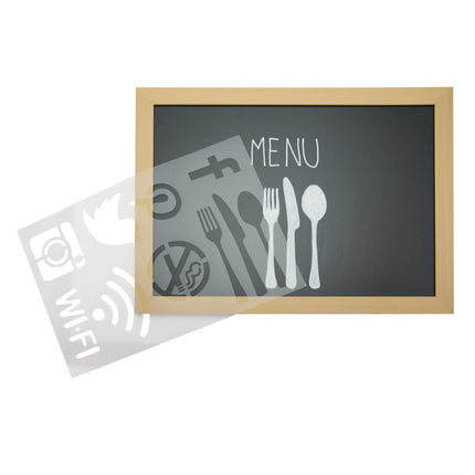 Securit® Black Paint 2.5 L + Waterproof Markers + Stencils + Cleaner Chalk Wall Kit | Hospitality Trade Pack - hospitality