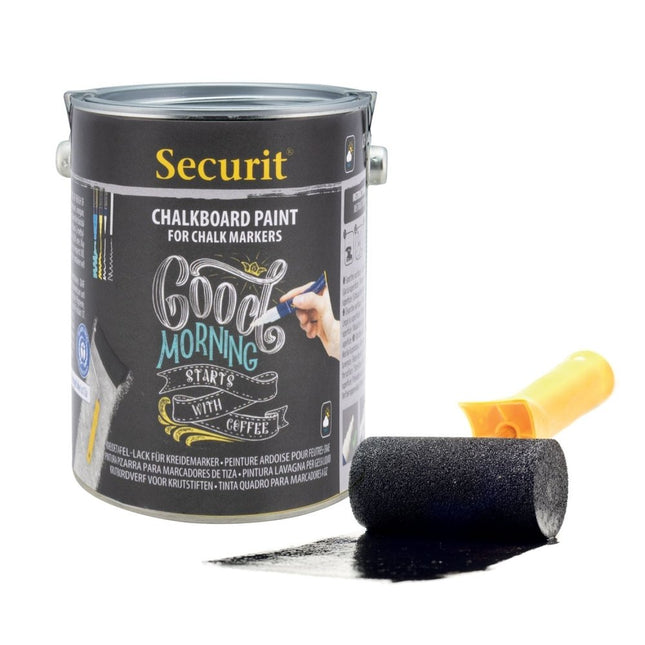Securit® Black Paint 2.5 L + Waterproof Markers + Stencils + Cleaner Chalk Wall Kit | Hospitality Trade Pack - hospitality