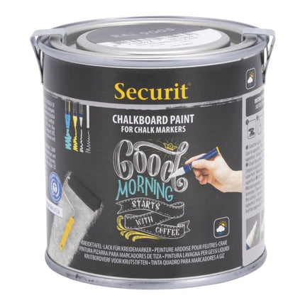 Securit® Black Paint 250 ml + Waterproof Markers + Stencils + Cleaner Chalk Wall Kit | Hospitality Trade Pack - hospitality