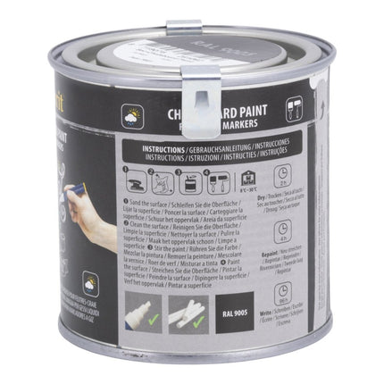 Securit® Black Paint 250 ml + Waterproof Markers + Stencils + Cleaner Chalk Wall Kit | Hospitality Trade Pack - hospitality