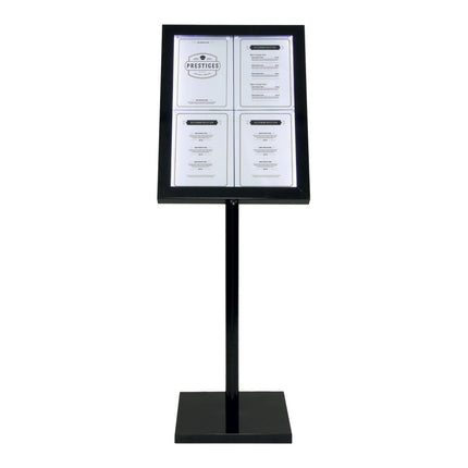 Securit Black Star LED Information Display 138x50x40cm With Mounting - hospitality
