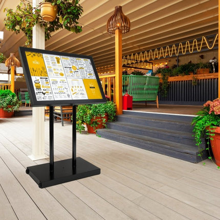 Securit® Black Star XXL 8A4 LED Information Display Set – Display + Poles & Base + Battery | Hospitality Trade Pack - hospitality