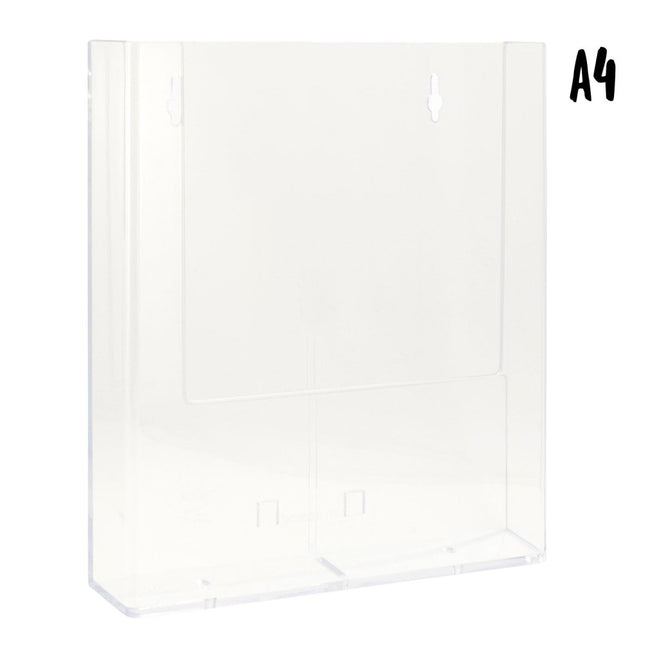Securit Brochure Holder Transparent A4 Wall Display 23.5x24.5x3.7 cm - hospitality