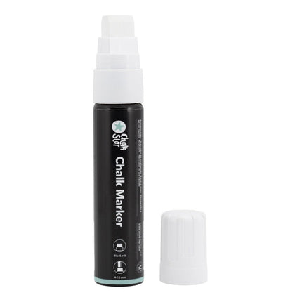 Securit® Chalk Marker Large Block Nib in White – Pack of 10 | Professional Chalk Markers - hospitality