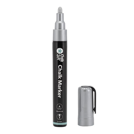 Securit® Chalk Markers Bullet Nib Set of 2 in Silver and Gold – Pack of 10 | Professional Chalk Markers - hospitality
