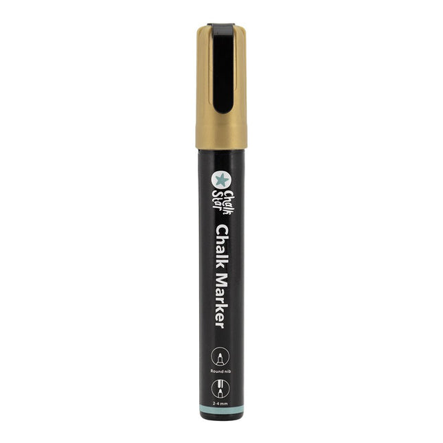 Securit® Chalk Markers Bullet Nib Set of 2 in Silver and Gold – Pack of 10 | Professional Chalk Markers - hospitality