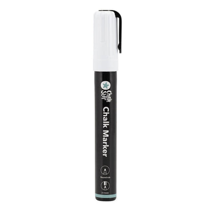Securit® Chalk Markers Bullet Nib Set of 4 White Markers – Pack of 10 | Professional Chalk Markers - hospitality