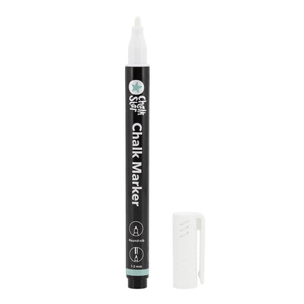 Securit® Chalk Markers Fine Bullet Nib Set of 2 White Markers – Pack of 10 | Professional Chalk Markers - hospitality