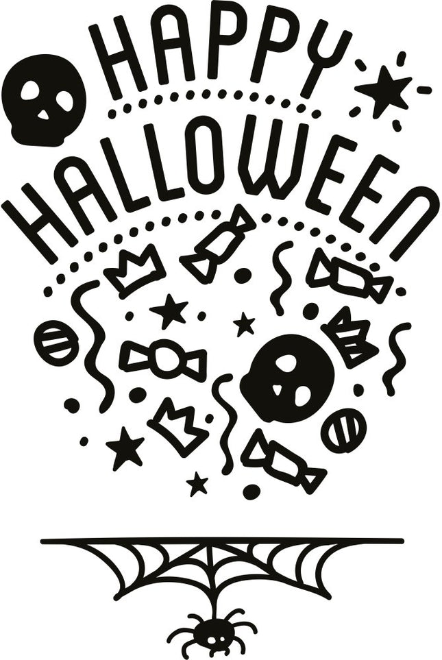 Securit Chalk Markers Window Stencils White Pack Of 6 A2 Halloween Theme - hospitality