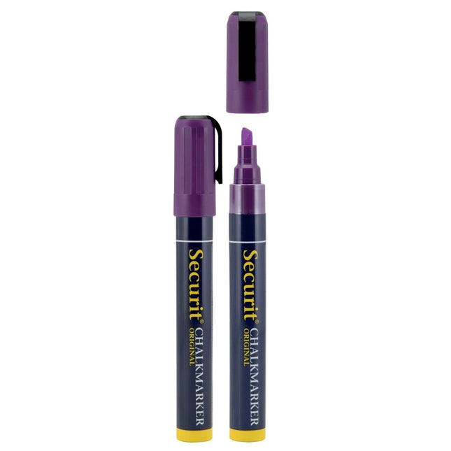Securit Chalkmarkers Violet Blister Pack of 18 14.5 X 1.5 X 2 cm - hospitality