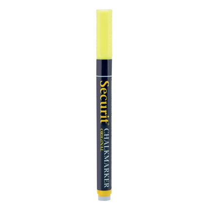 Securit Chalkmarkers Yellow Liquid Chalk Marker Pack Of 12 - hospitality