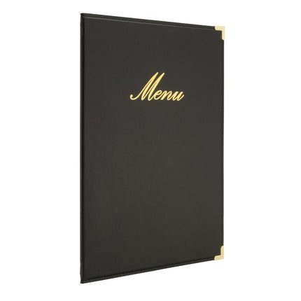 Securit® Classic A4 Black Menu Suite – 10 Menu Holders + 10 Wine Cards + 10 Bill Presenters | Hospitality Trade Pack - hospitality