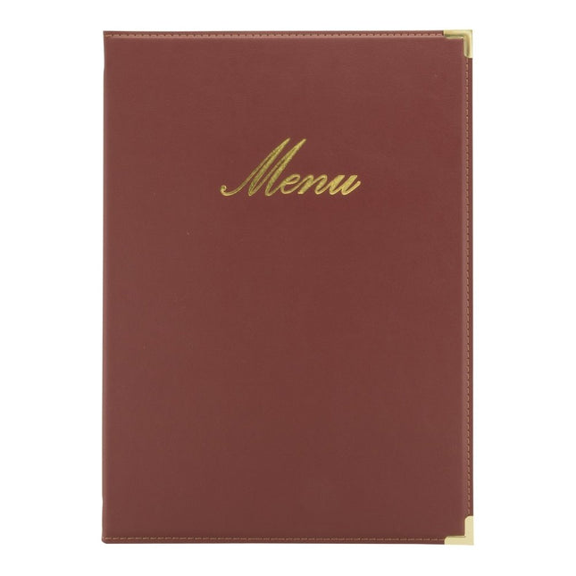 Securit® Classic A4 Wine Red Menu Set – 10 Menu Holders + 20 Extra Pouches | Hospitality Trade Pack - hospitality