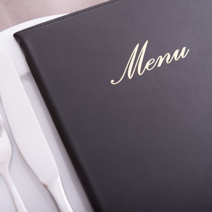 Securit® Classic A5 Black Front-of-House Set – 10 Menu Holders + 10 Bill Presenters | Hospitality Trade Pack - hospitality