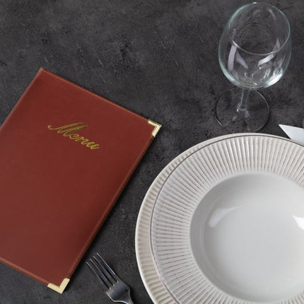 Securit® Classic A5 Wine Red Menu Set – 10 Menu Holders + 20 Extra Pouches | Hospitality Trade Pack - hospitality