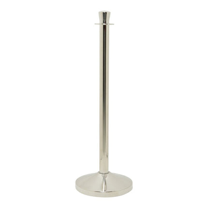 Securit® Classic Chrome Entrance Barrier Set – 2 Posts & Bases + Black Braided Rope | Hospitality Trade Pack - hospitality