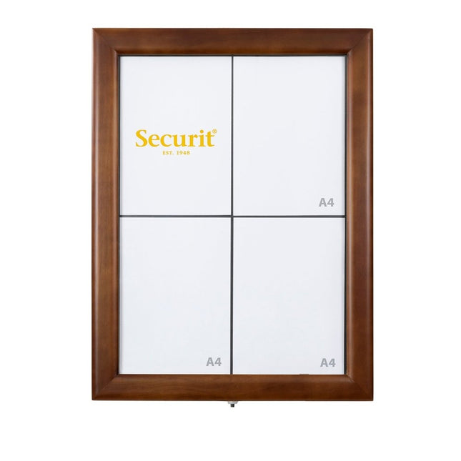 Securit Classic Dark Brown Information Displays 69.7 x 53 x 6.4 cm - hospitality