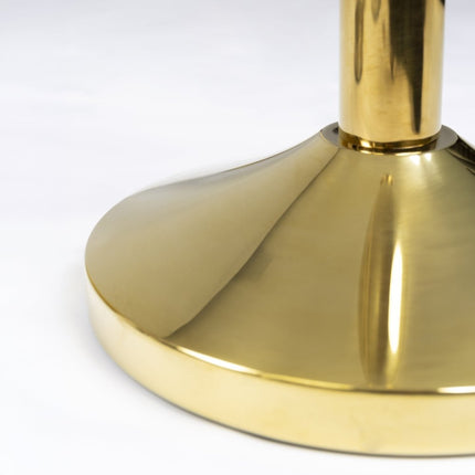 Securit® Classic Gold Entrance Barrier Set – 2 Posts & Bases + Black Braided Rope | Hospitality Trade Pack - hospitality