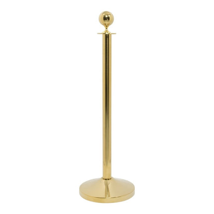 Securit® Classic Gold Entrance Barrier Set – 2 Posts & Bases + Blue Velvet Rope | Hospitality Trade Pack - hospitality