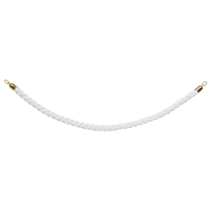 Securit® Classic Gold Entrance Barrier Set – 2 Posts & Bases + White Braided Rope | Hospitality Trade Pack - hospitality
