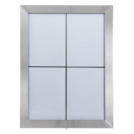 Securit® Classic Stainless Steel 4A4 LED Information Display Set – Display + Pole & Base + Battery | Hospitality Trade Pack - hospitality