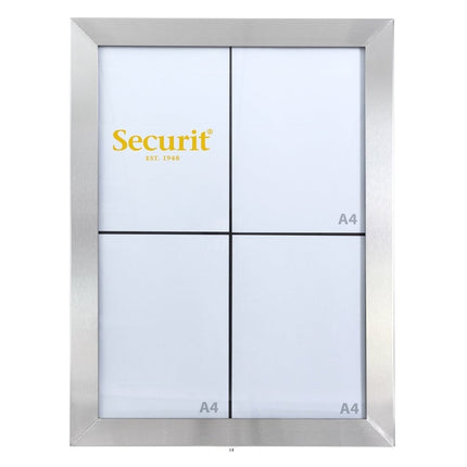 Securit® Classic Stainless Steel 4A4 LED Information Display Set – Display + Pole & Base + Battery | Hospitality Trade Pack - hospitality